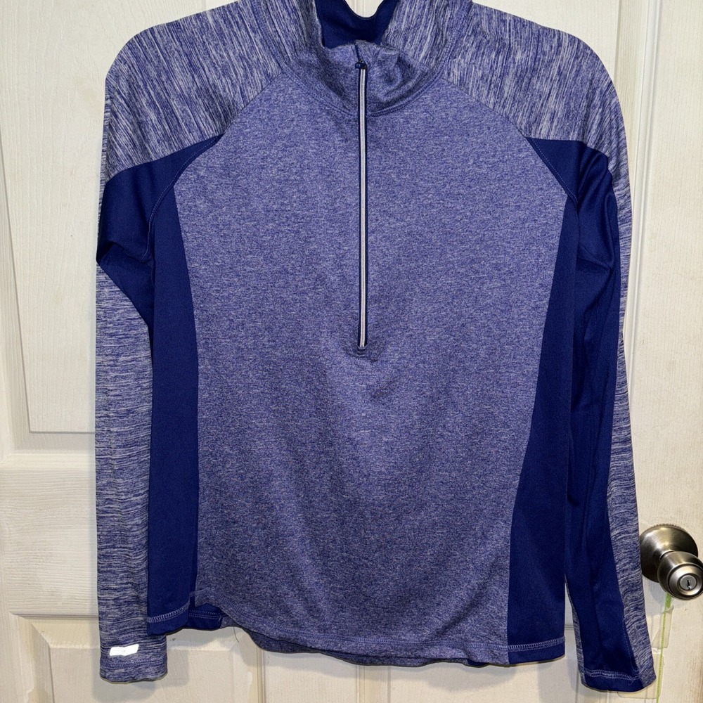 danskin now semi-fitted  Med (8-10) purple/blue textured track jacket women's
